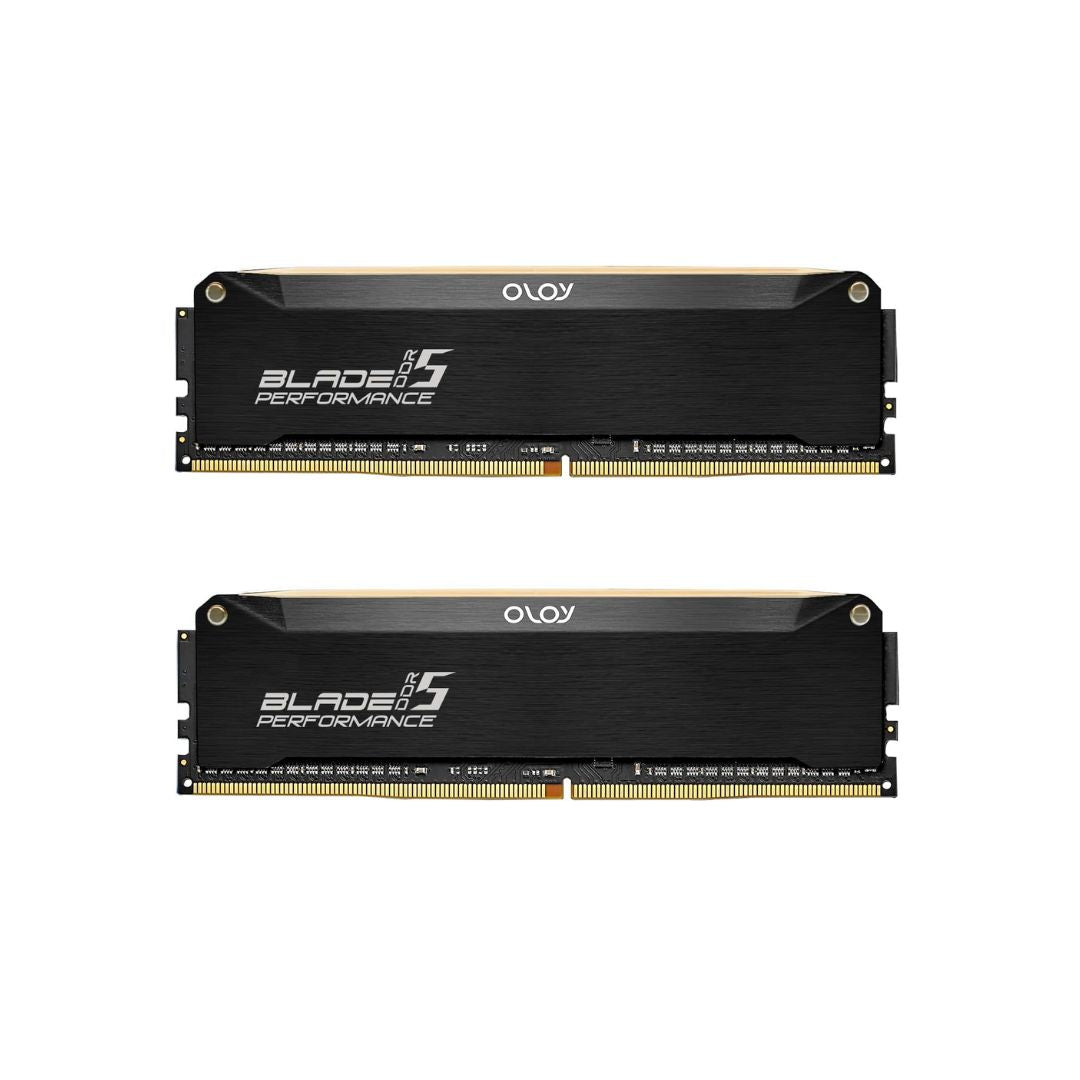 TJM OLOy DDR5 RAM 32GB (2x16GB) Black Hairline Blade RGB 5600MHz CL40