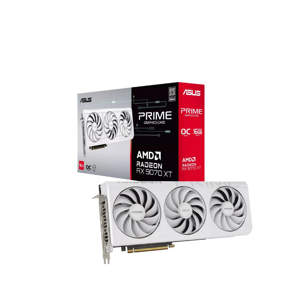 TJM ASUS Prime Radeon™ RX 9070 XT White OC Edition 16GB GDDR6