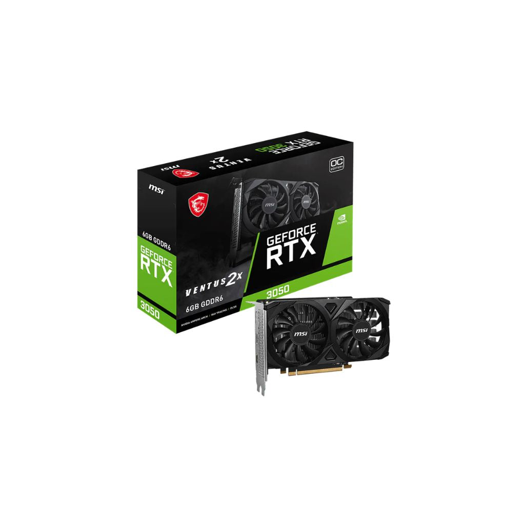 TJM MSI RTX 3050 VENTUS 2X E OC BLACK - 6GB