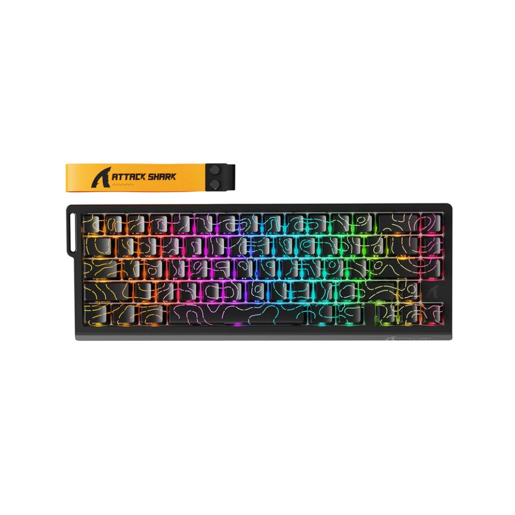 TJM ATTACK SHARK X68 Pro Magnetic Wireless Keyboard - Black Contours