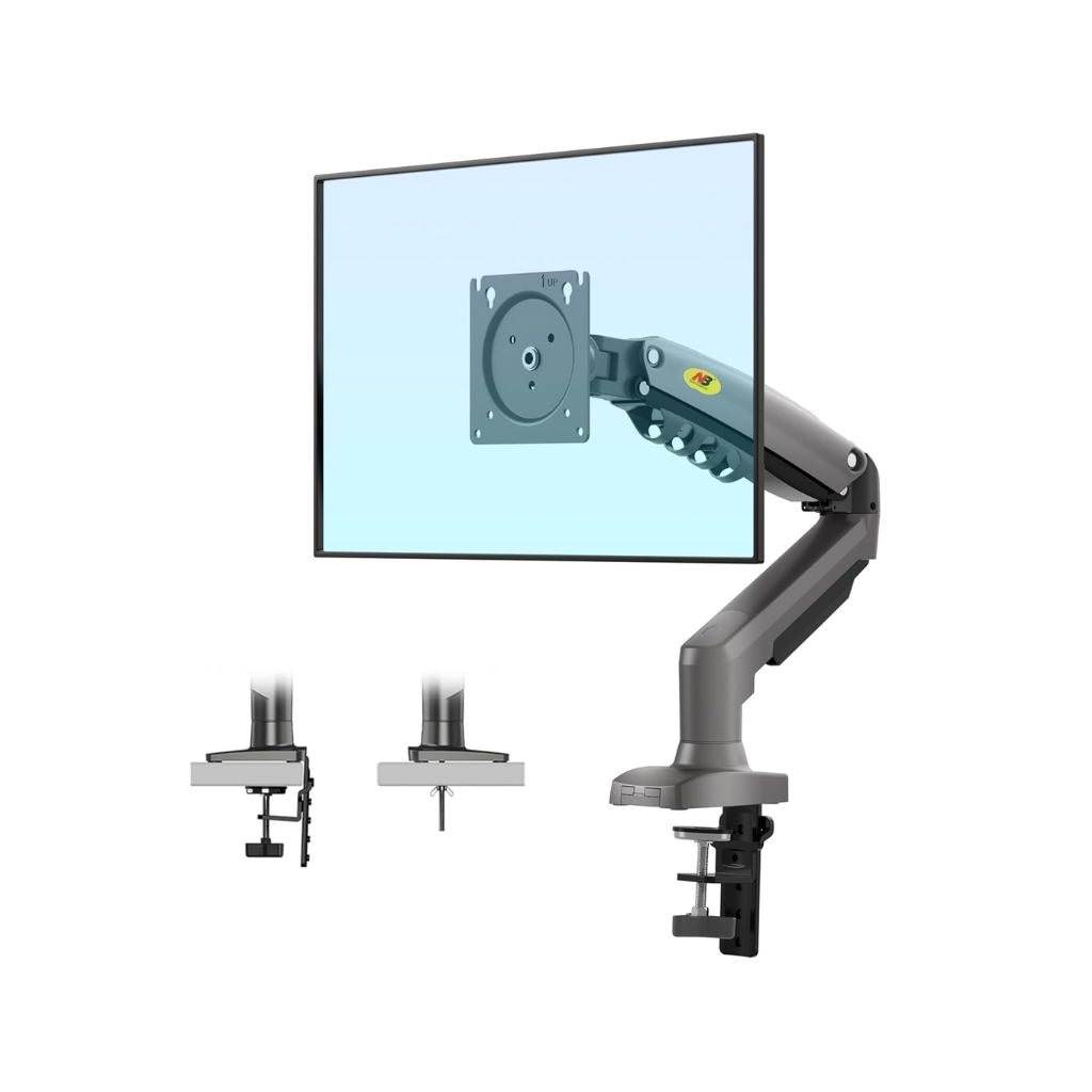 TJM NB F80 Single Monitor Desk Mount Up for 17"-32"