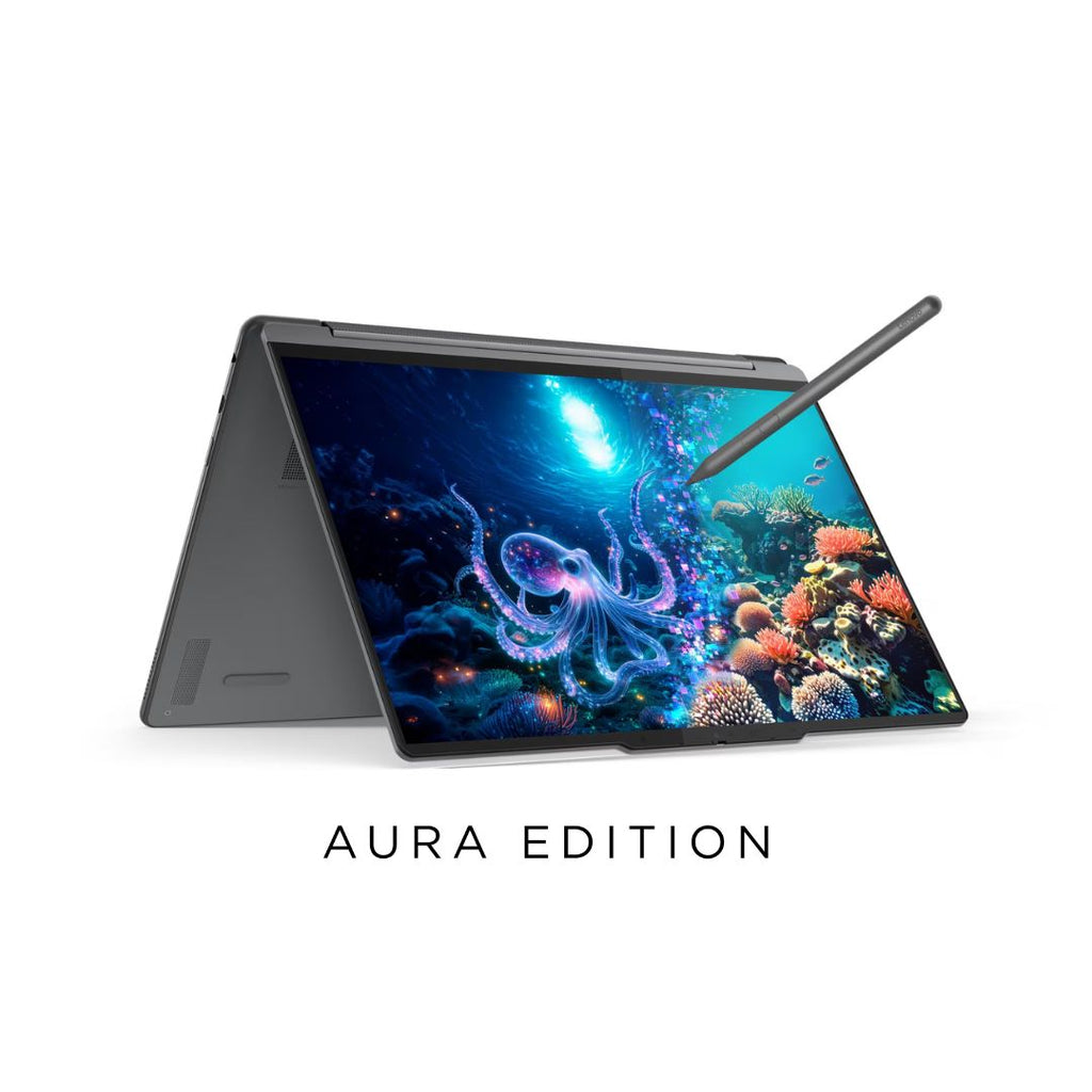 TJM Lenovo Yoga 9 Aura Edition 14ILL10 - (13AX) Intel Core Ultra 7-258V, RAM 32GB, SSD 1TB, Intel® Arc™ Graphics 140V, 14 Inch WQXGA+ OLED 120Hz Touch, Luna Grey