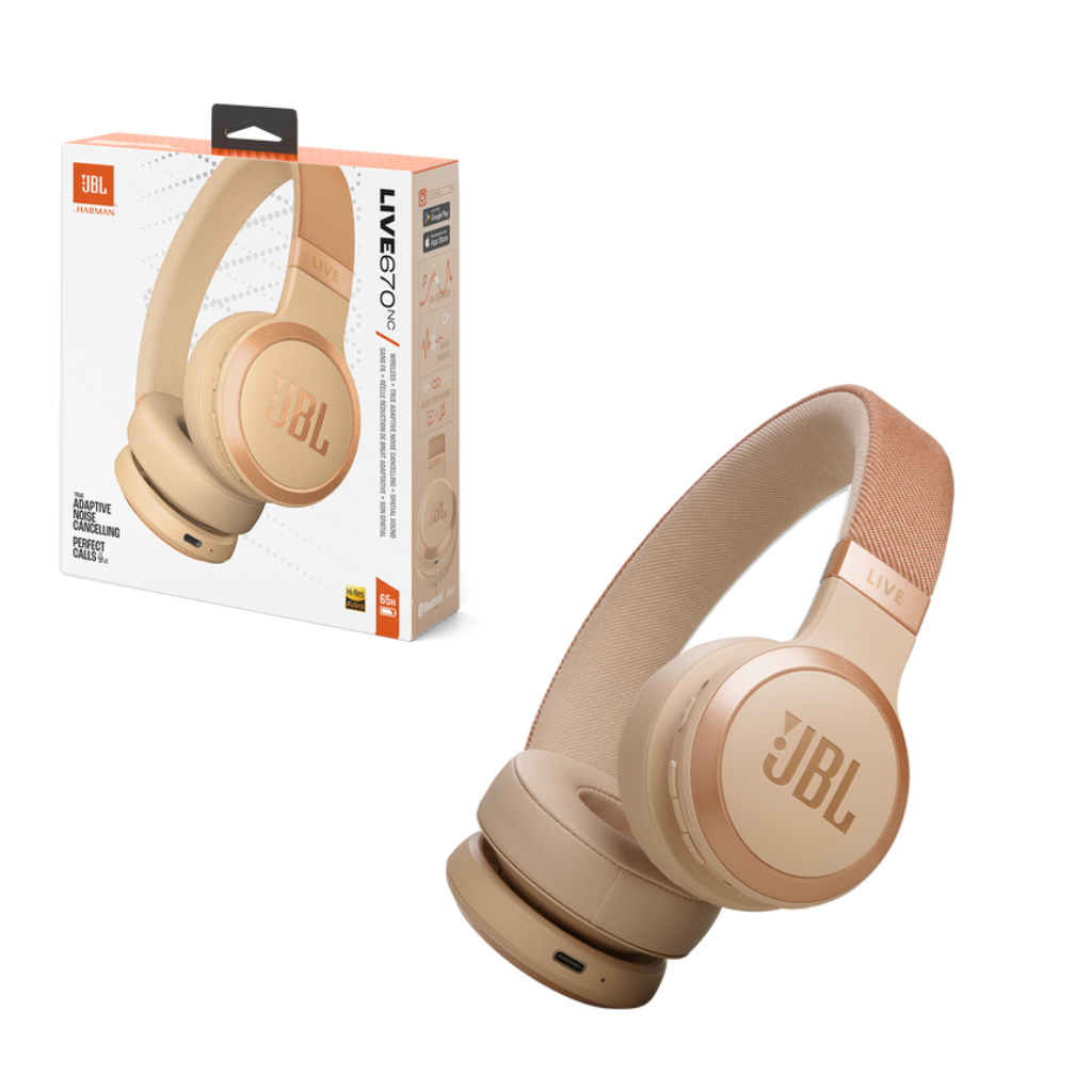 TJM JBL Live 670NC wireless on-ear headphone - Sandstone