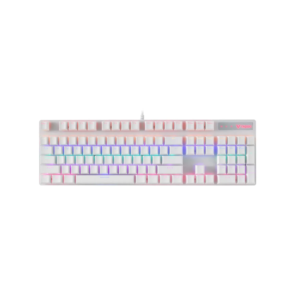TJM Rapoo V500 Backlit Mechanical Gaming Keyboard - White