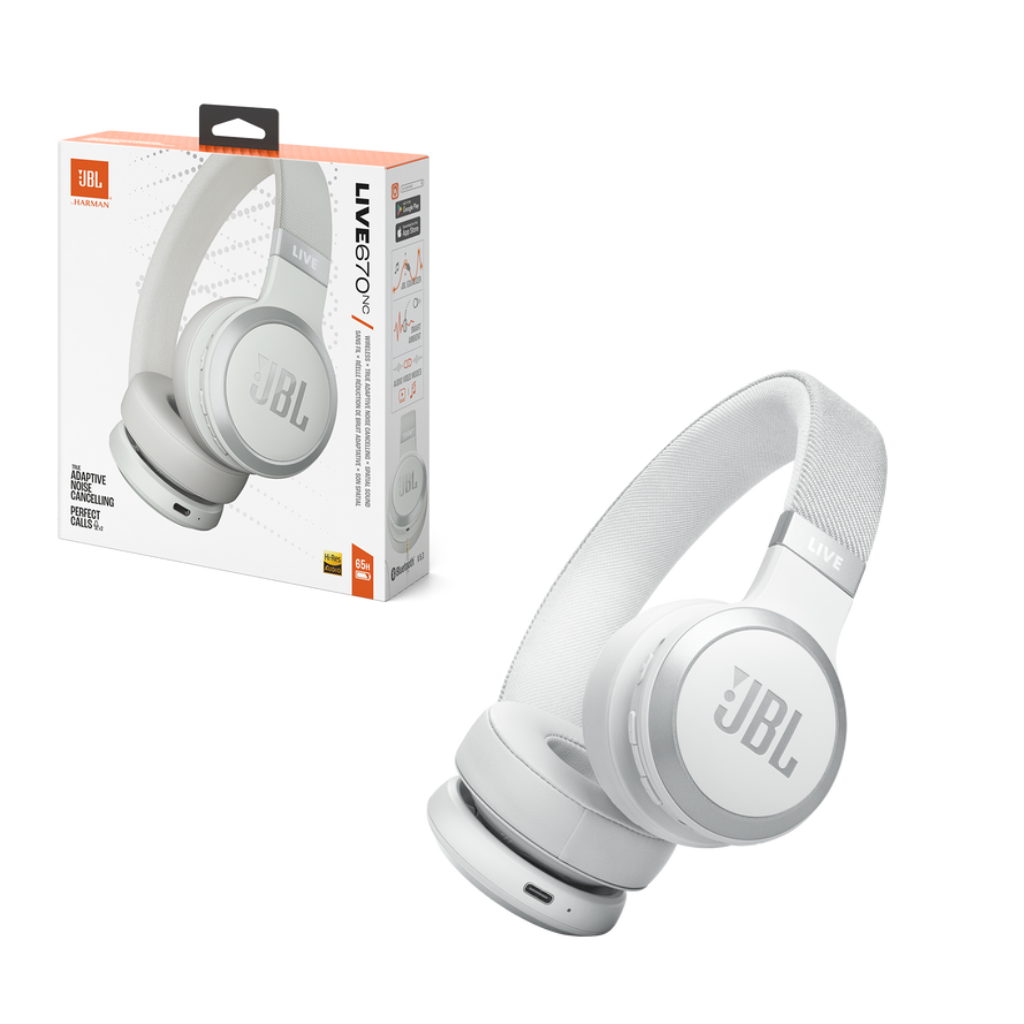 TJM JBL Live 670NC wireless on-ear headphone - White