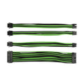 TJM Soft Hard Power Supply Sleeved Cable PSU Extension Cable Kit - Green & Black