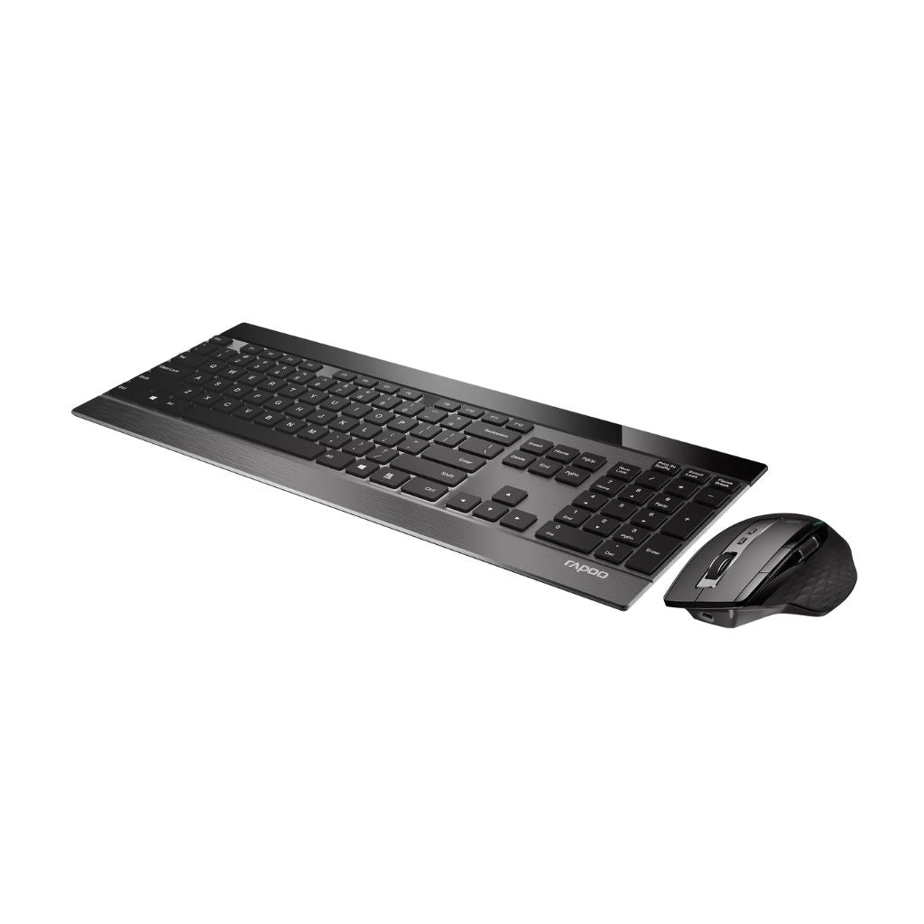 TJM Rapoo 9900M Wireless Keyboard and Mouse Combo Kit  - Black