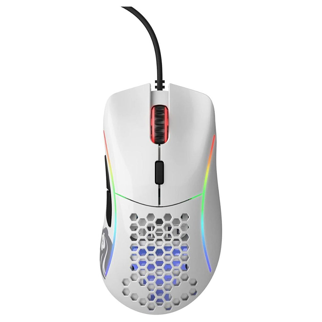 TJM Glorious Gaming Model D Minus Wired Gaming Mouse - Glossy White