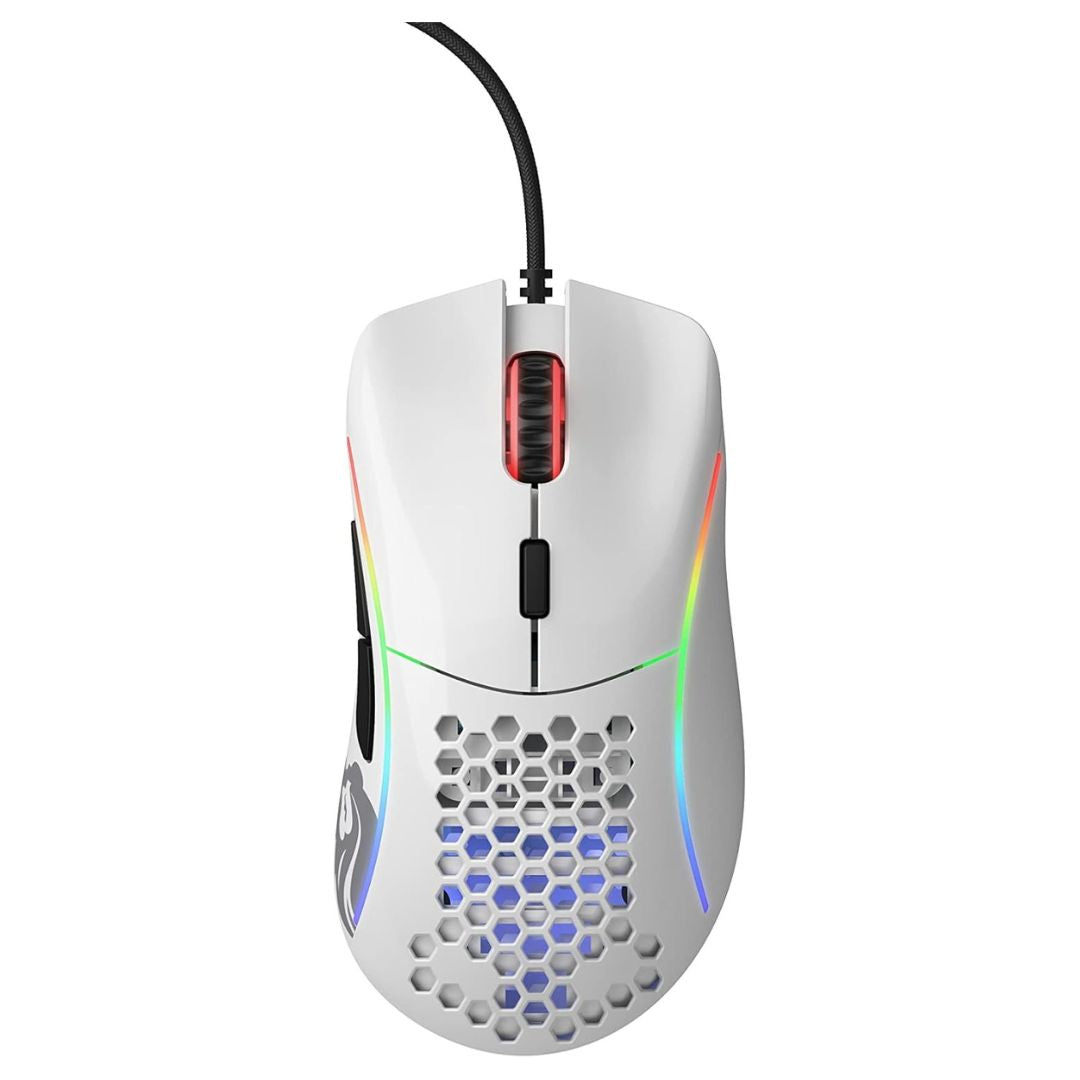 TJM Glorious Gaming Model D Minus Wired Gaming Mouse - Glossy White