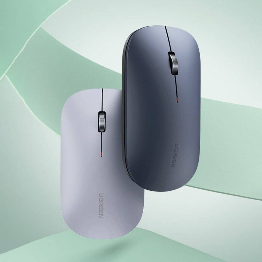 TJM UGREEN MU001 USB Optical Wireless Mouse - Gray