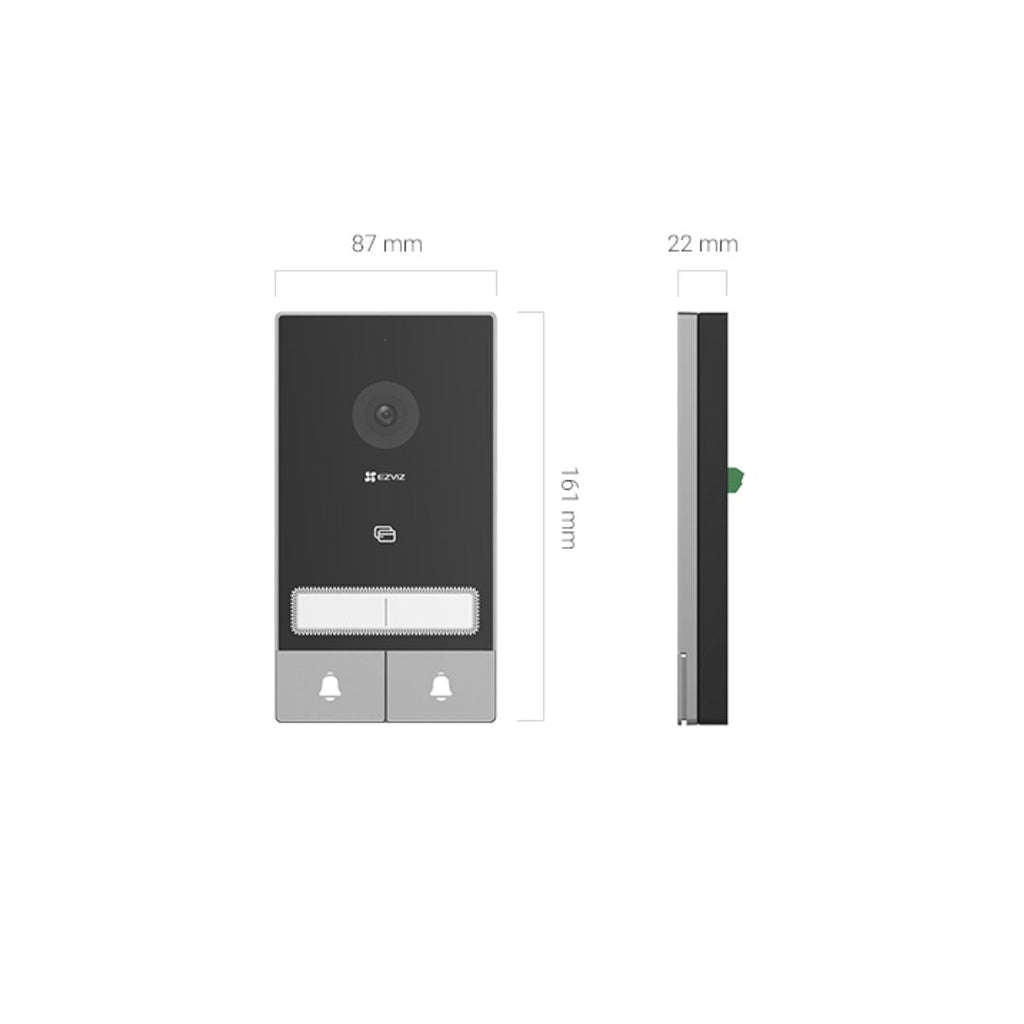 TJM Ezviz HP7 2-Family Kit Wired Smart Video Doorphone