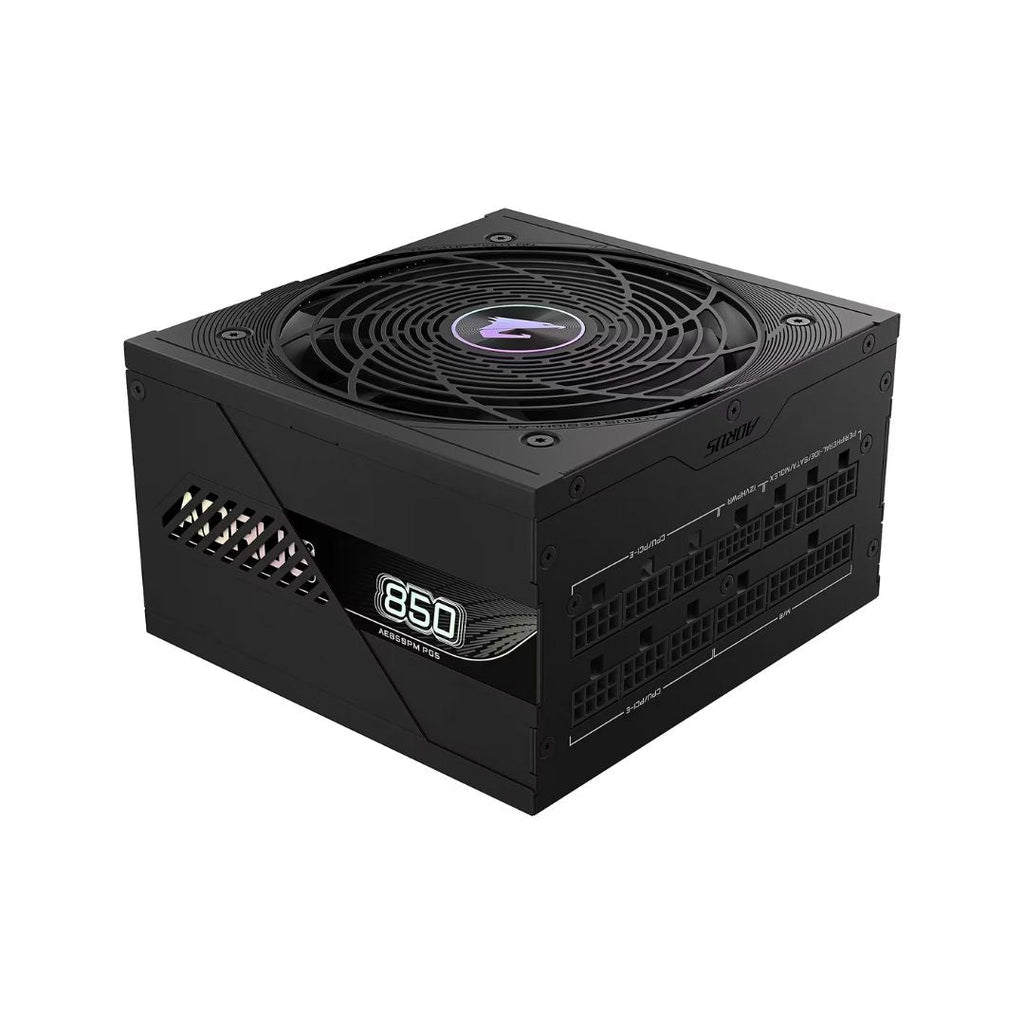 TJM Gigabyte AORUS ELITE GP-AE850PM, Full Modular, 850W 80+ Platinum, PCIe 5.1 - Black