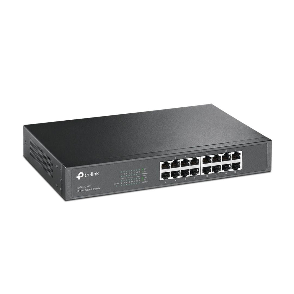 TJM TP-Link TL-SG1016D V9, Gigabit Desktop/Rackmount Switch, 16-Port