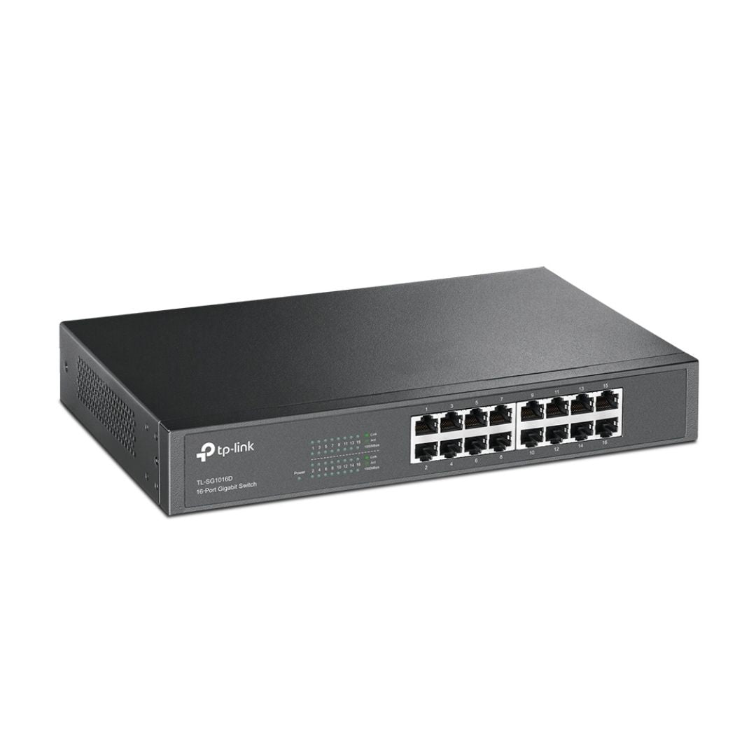 TJM TP-Link TL-SG1016D V9, Gigabit Desktop/Rackmount Switch, 16-Port