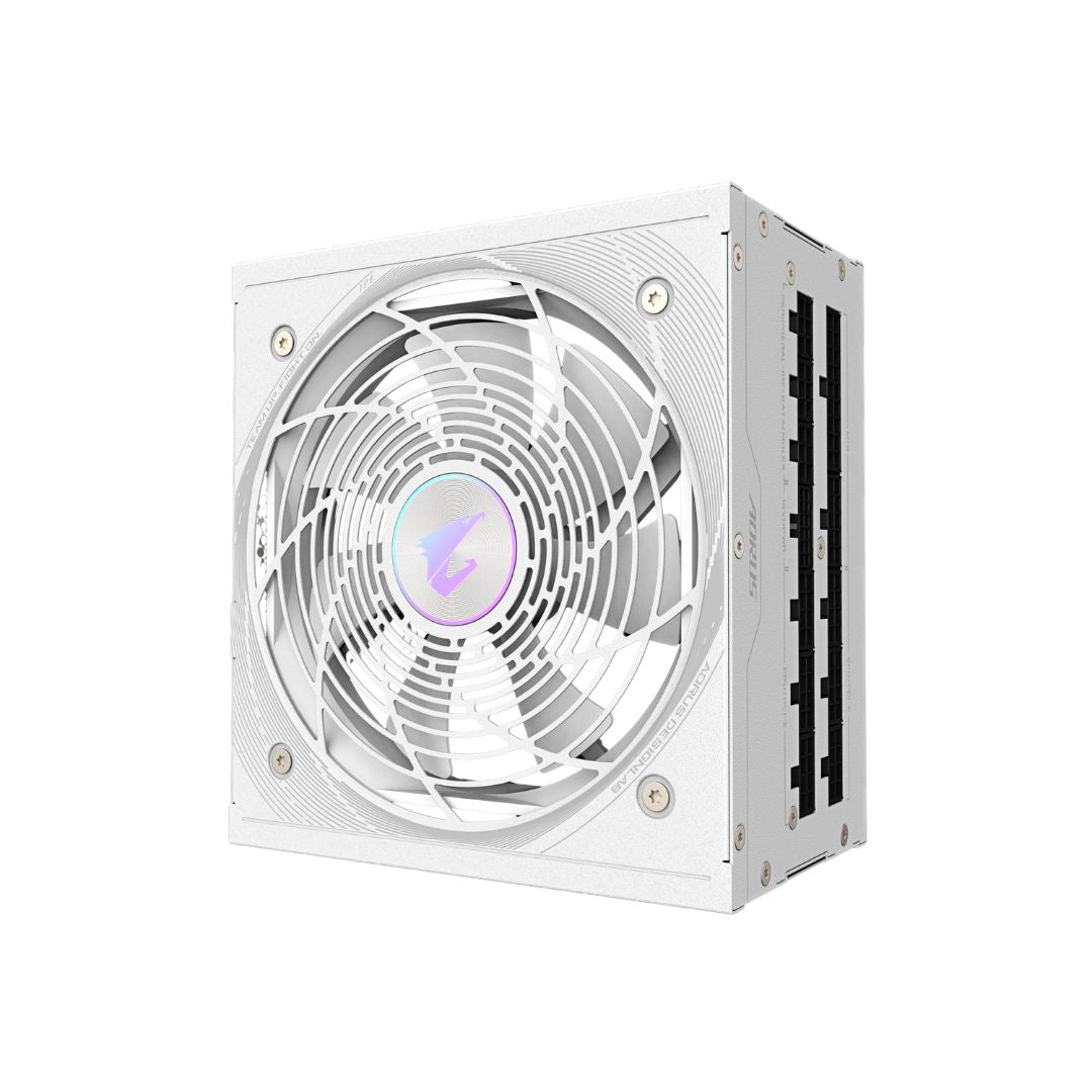 TJM Gigabyte AORUS ELITE GP-AE1000PM ICE, Full Modular, 1000W 80+ Platinum, PCIe 5.1 - White