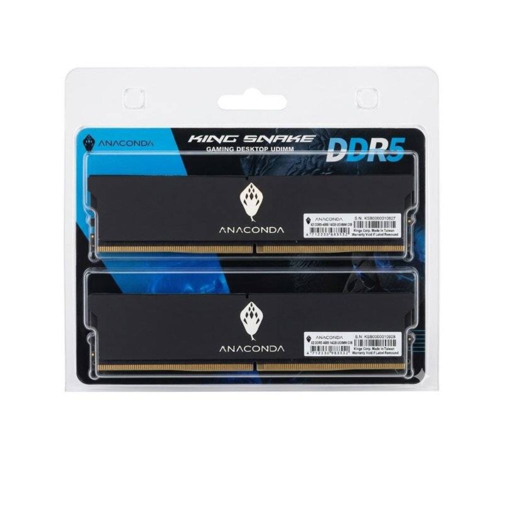 TJM ANACONDA King Snake K5 DDR5 32GB (2x16GB) 6000MHz CL38 - Black