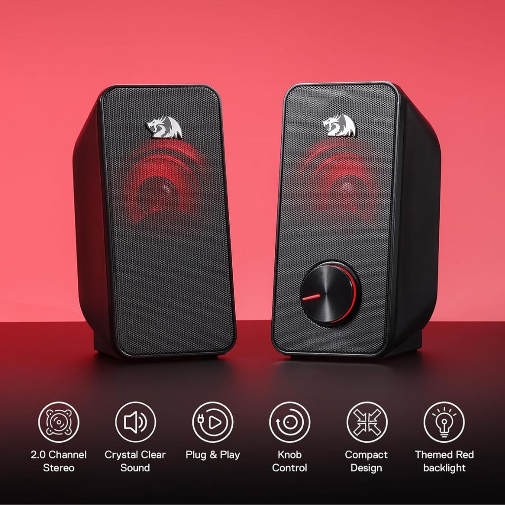 TJM Redragon Stentor GS500 Wired Desktop Speakers