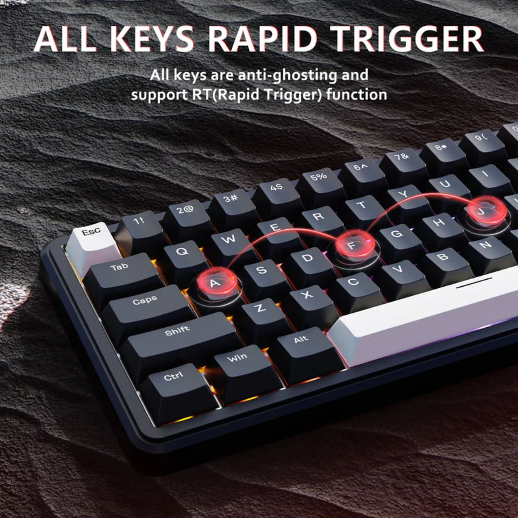TJM ATTACK SHARK X65 Magnetic Mechanical Keyboard - Business Black