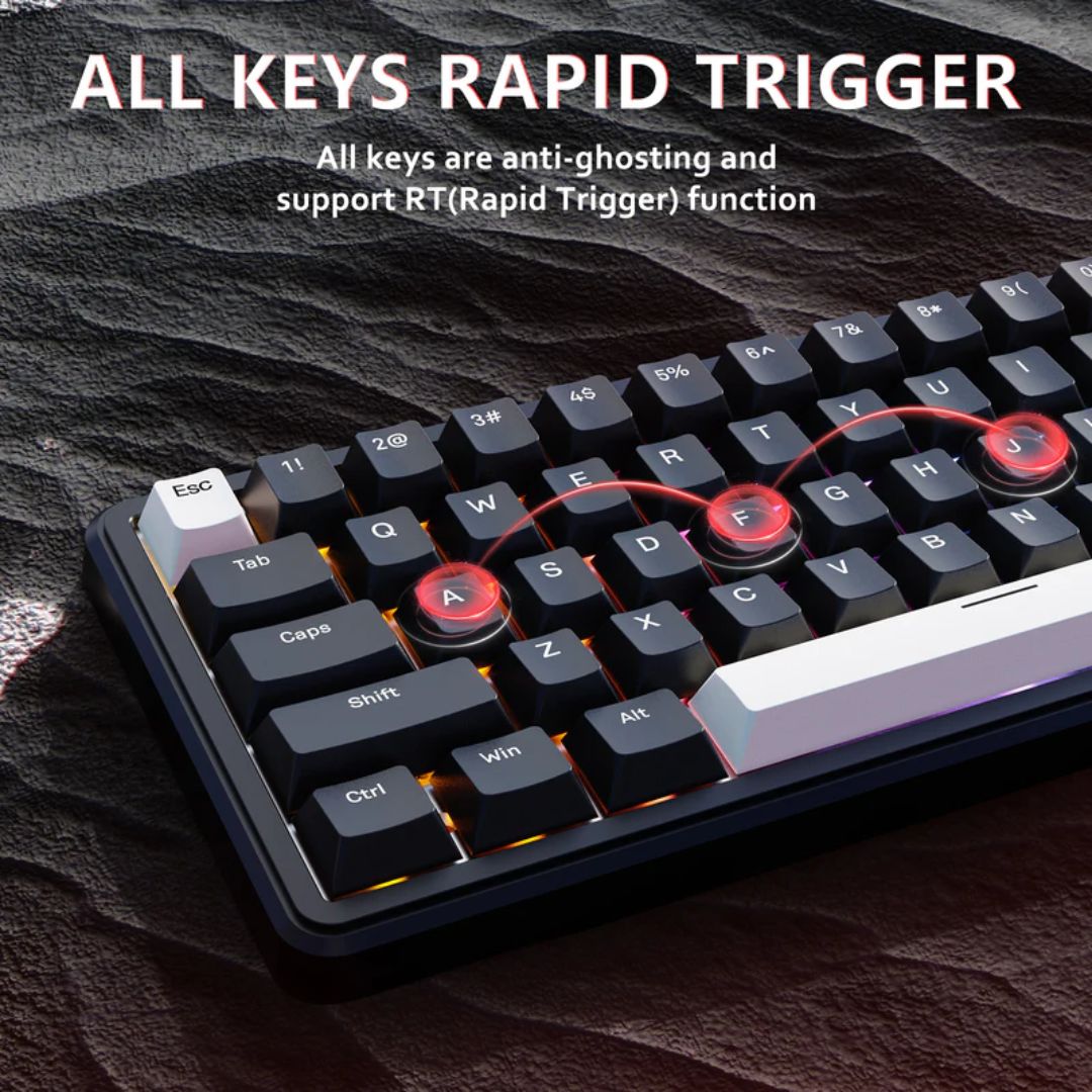 TJM ATTACK SHARK X65 Magnetic Mechanical Keyboard - Business Black