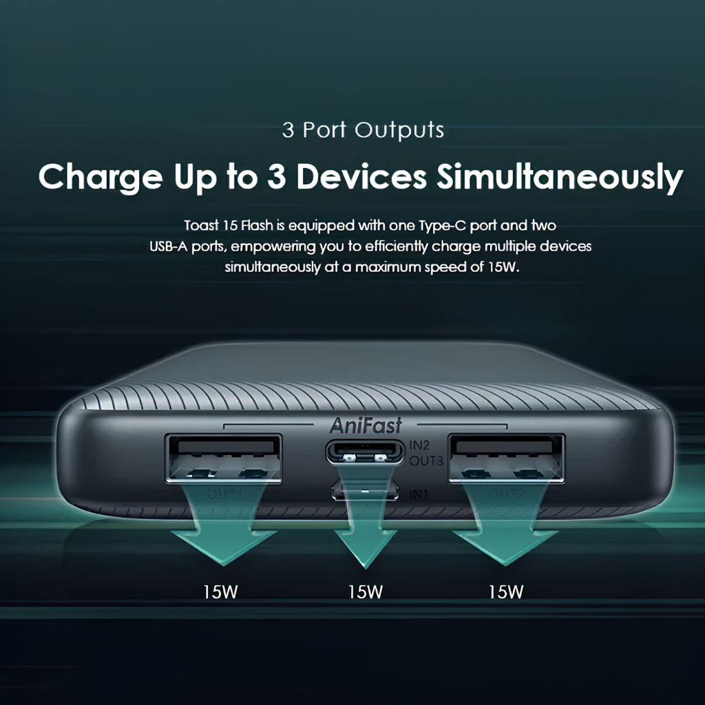 TJM Oraimo Toast 22.5 Byte 10000mAh 22.5W Power Bank - Black