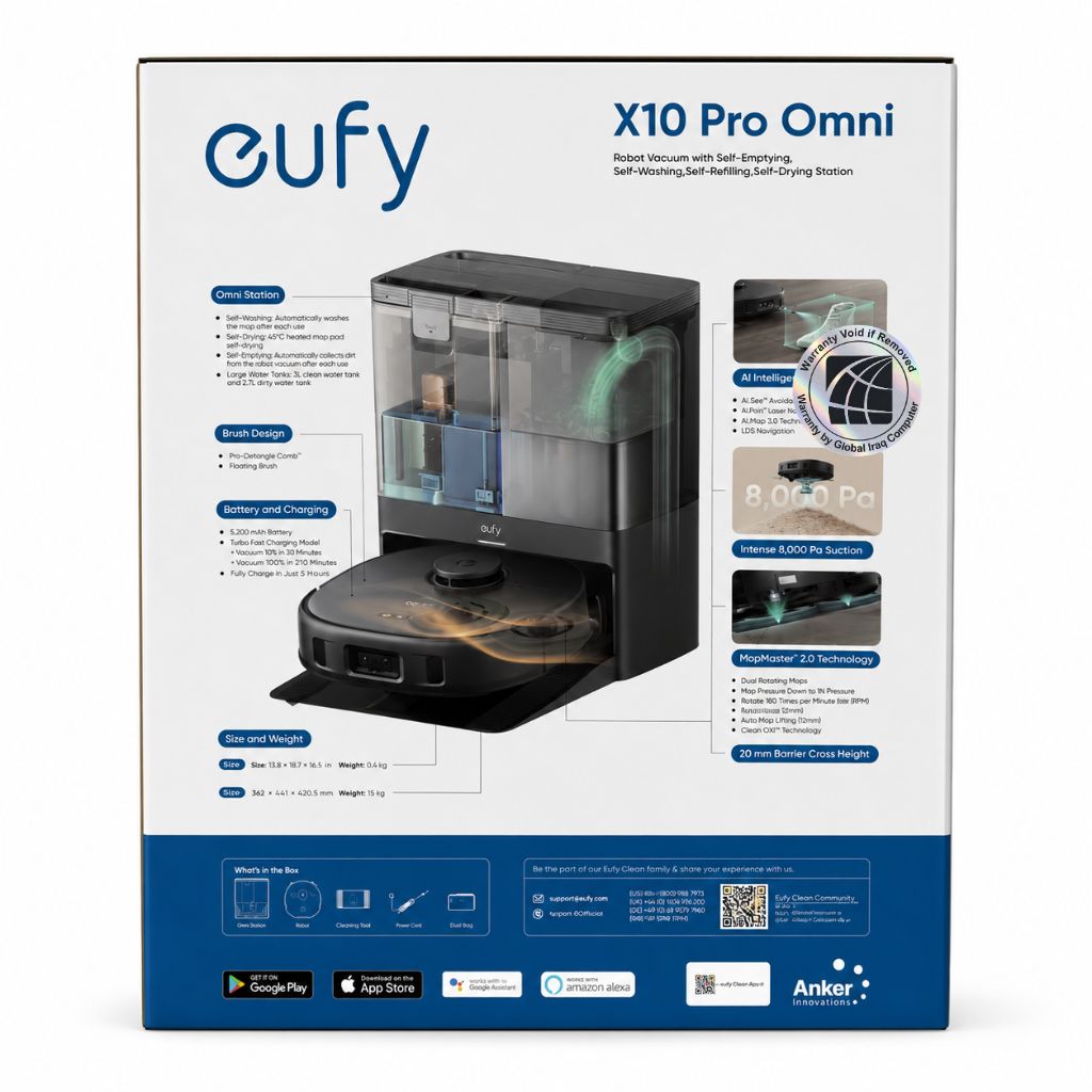 TJM Anker eufy X10 Pro Omni Robot Vaccum - Black