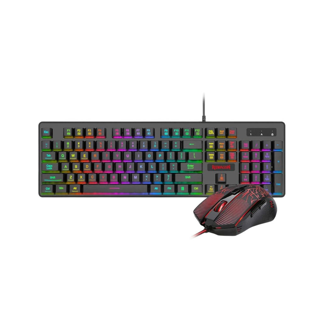 TJM Redragon S107-BA Gaming Keyboard & Mice Combo Wired - Black