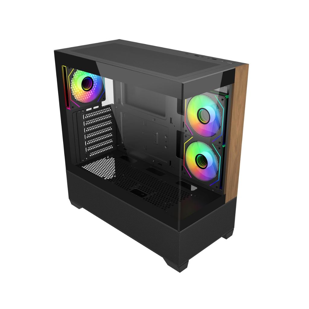 TJM Cooler Master Master Elite 690 Wood ATX - Black