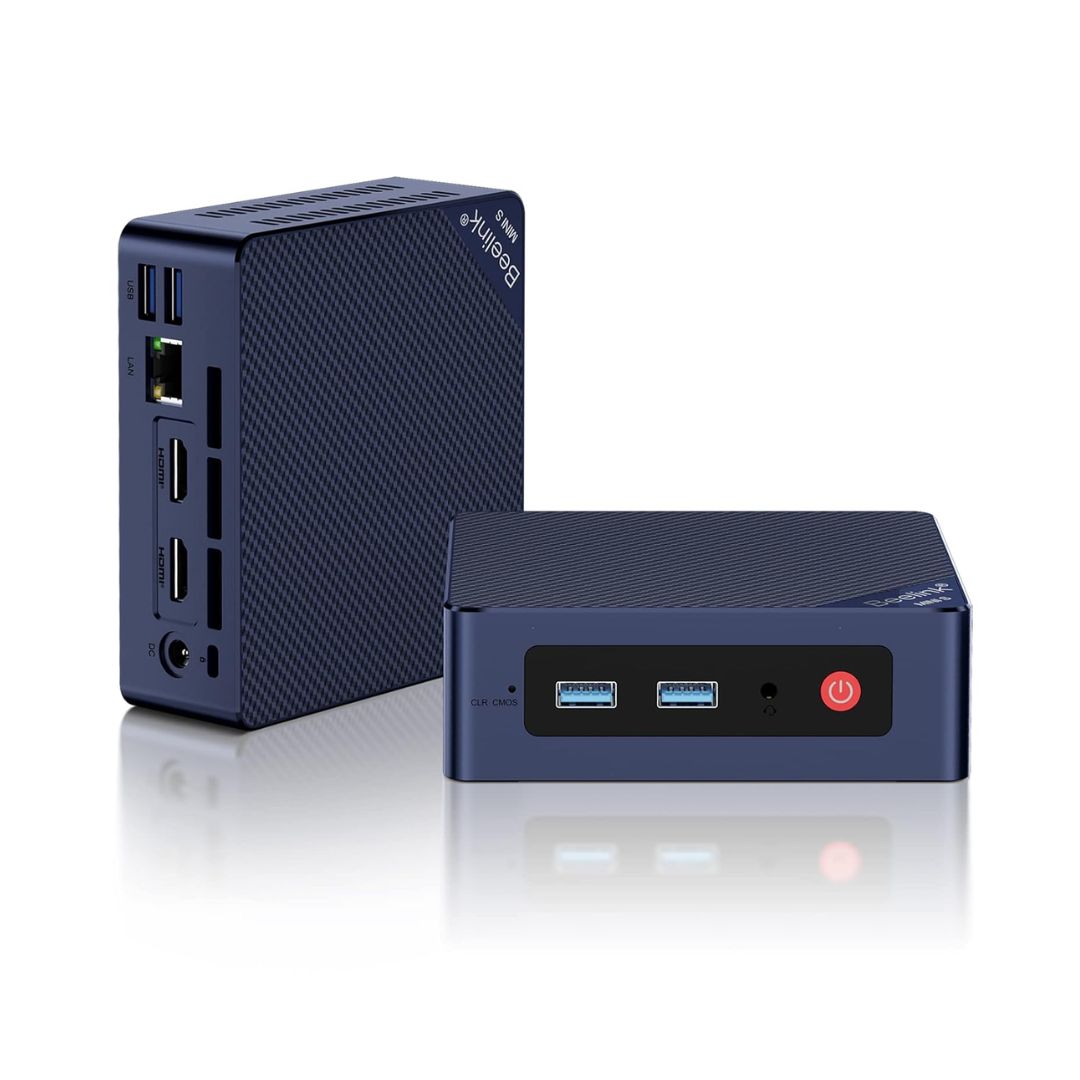 TJM Beelink 12th Generation PRO Mini S Mini PC, Intel Alder Loke N100, RAM 16G, SSD 500, Intel UHD Graphics