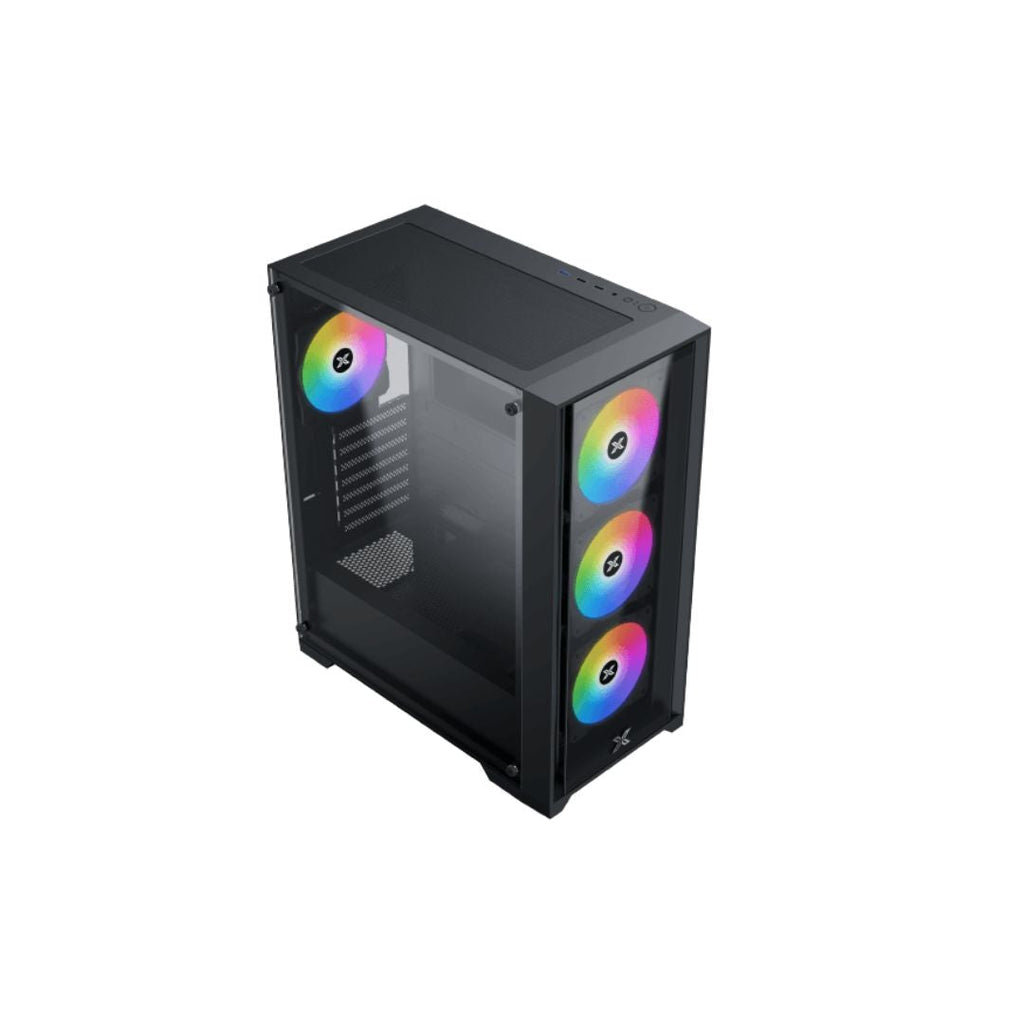TJM Xigmatek Quantum 4 Fan RGB Mid Tower - Black