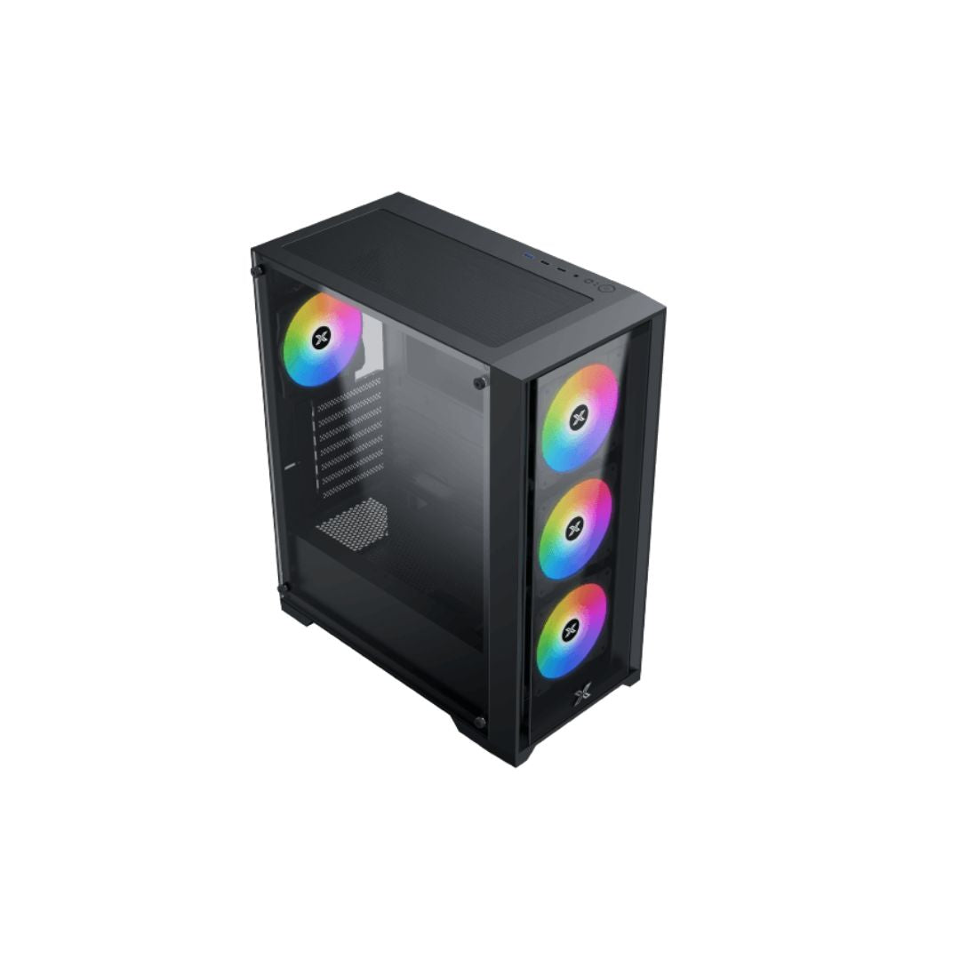 TJM Xigmatek Quantum 4 Fan RGB Mid Tower - Black