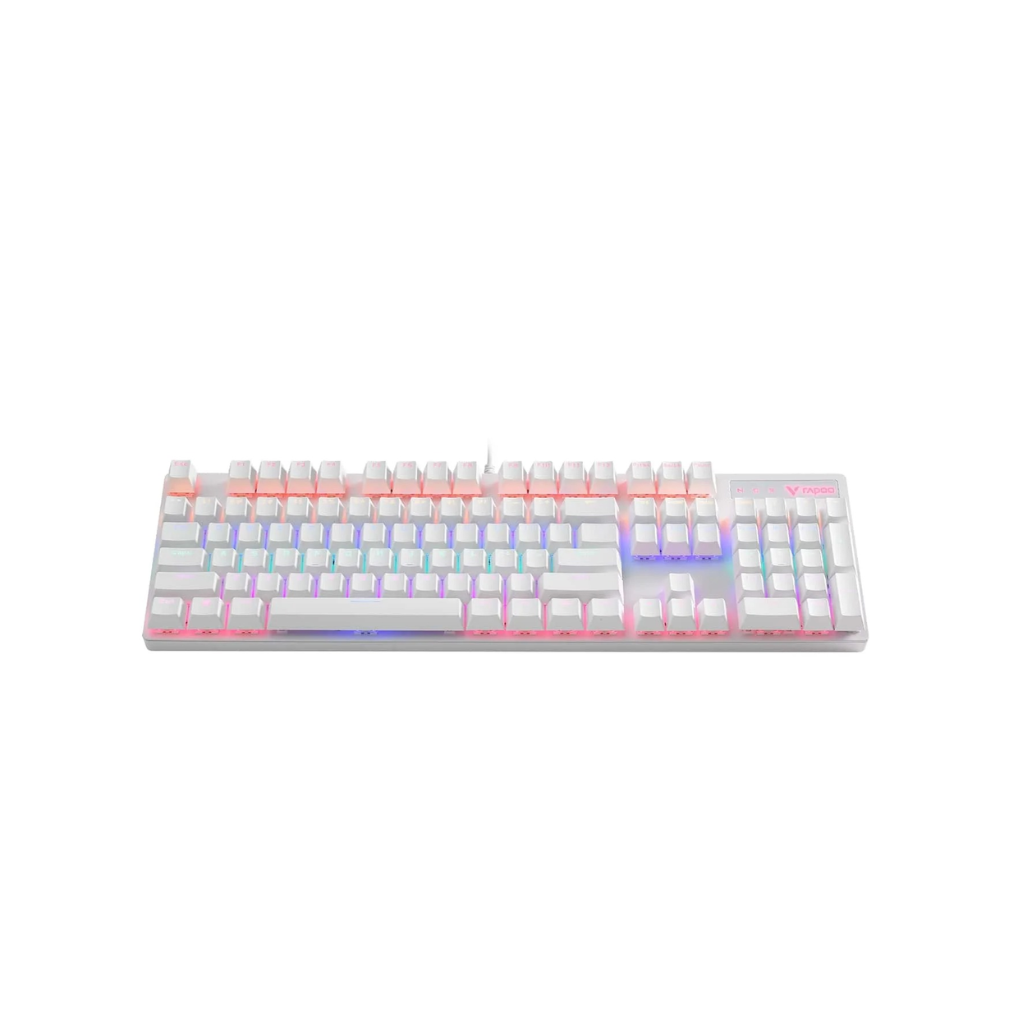 TJM Rapoo V500 Backlit Mechanical Gaming Keyboard - White