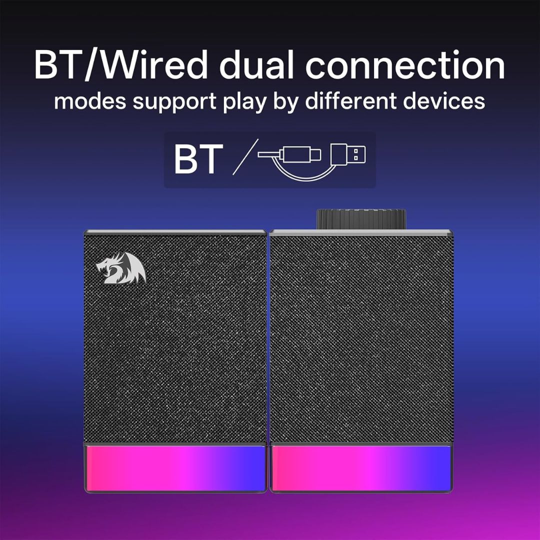 TJM Redragon Glyph GS517 RGB Wireless Desktop Speakers