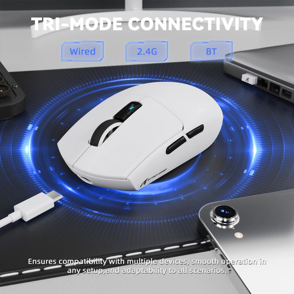 TJM Attack Shark G3 Pro Wireless - White