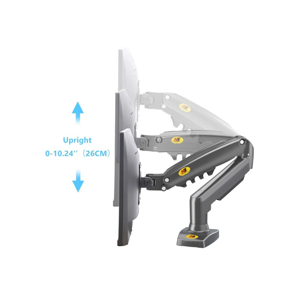TJM NB F80 Single Monitor Desk Mount Up for 17"-32"