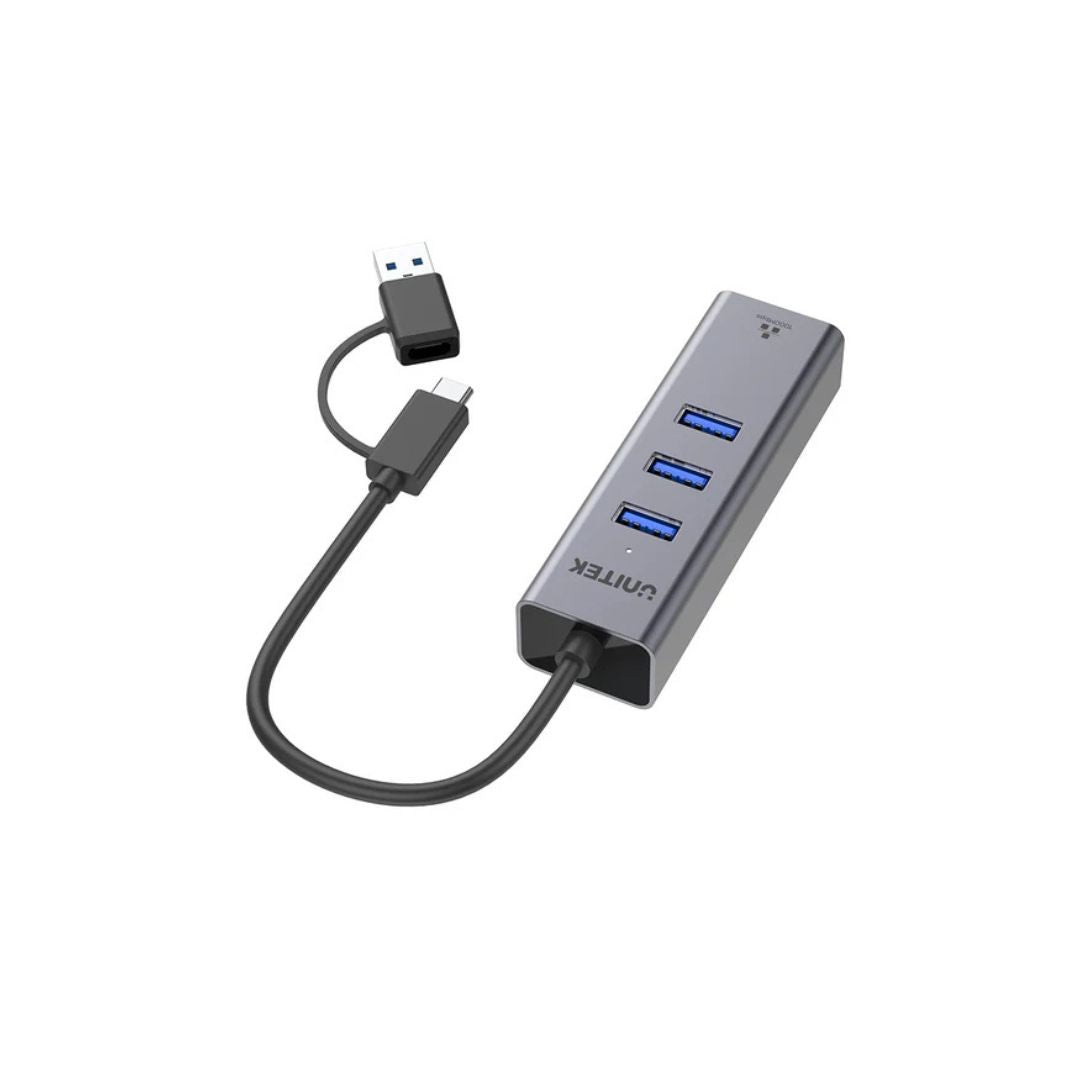 TJM UNITEK 4-in-1 Ethernet Hub Y-3088B