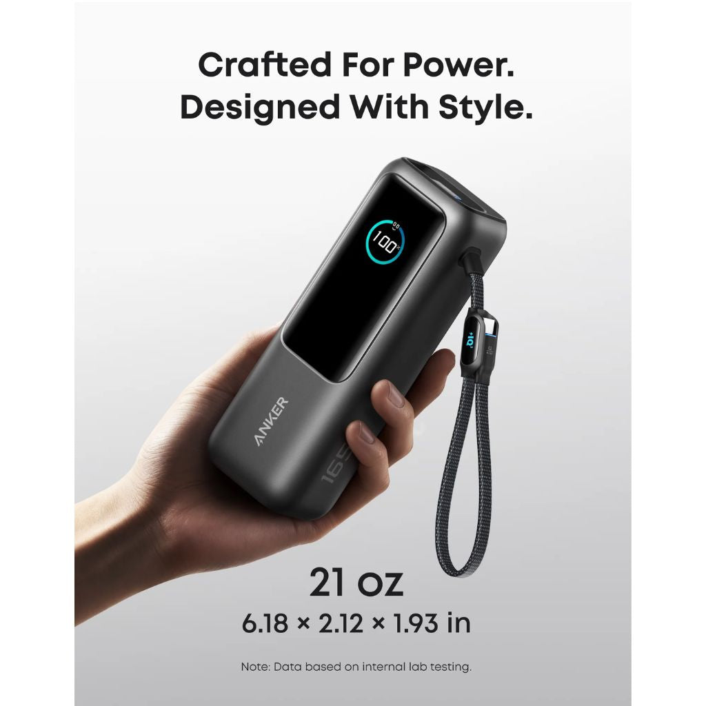 TJM Anker Laptop Power Bank 25,000mAh, 165W - Black