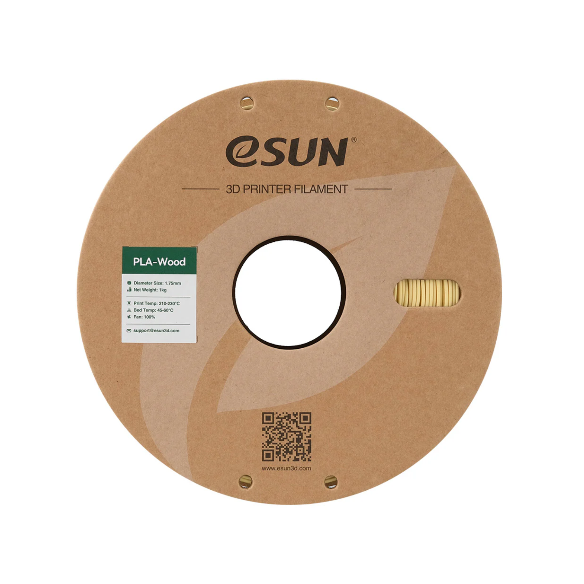 TJM Esun PLA-Wood 3D Printing Filament 1KG - Plain Wood