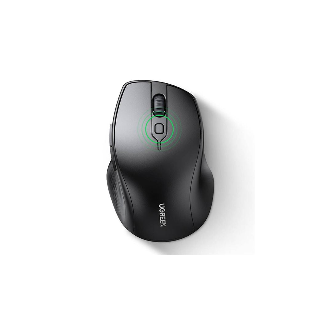 TJM UGREEN MU101 Ergonomic Optical Wireless Mouse - Black