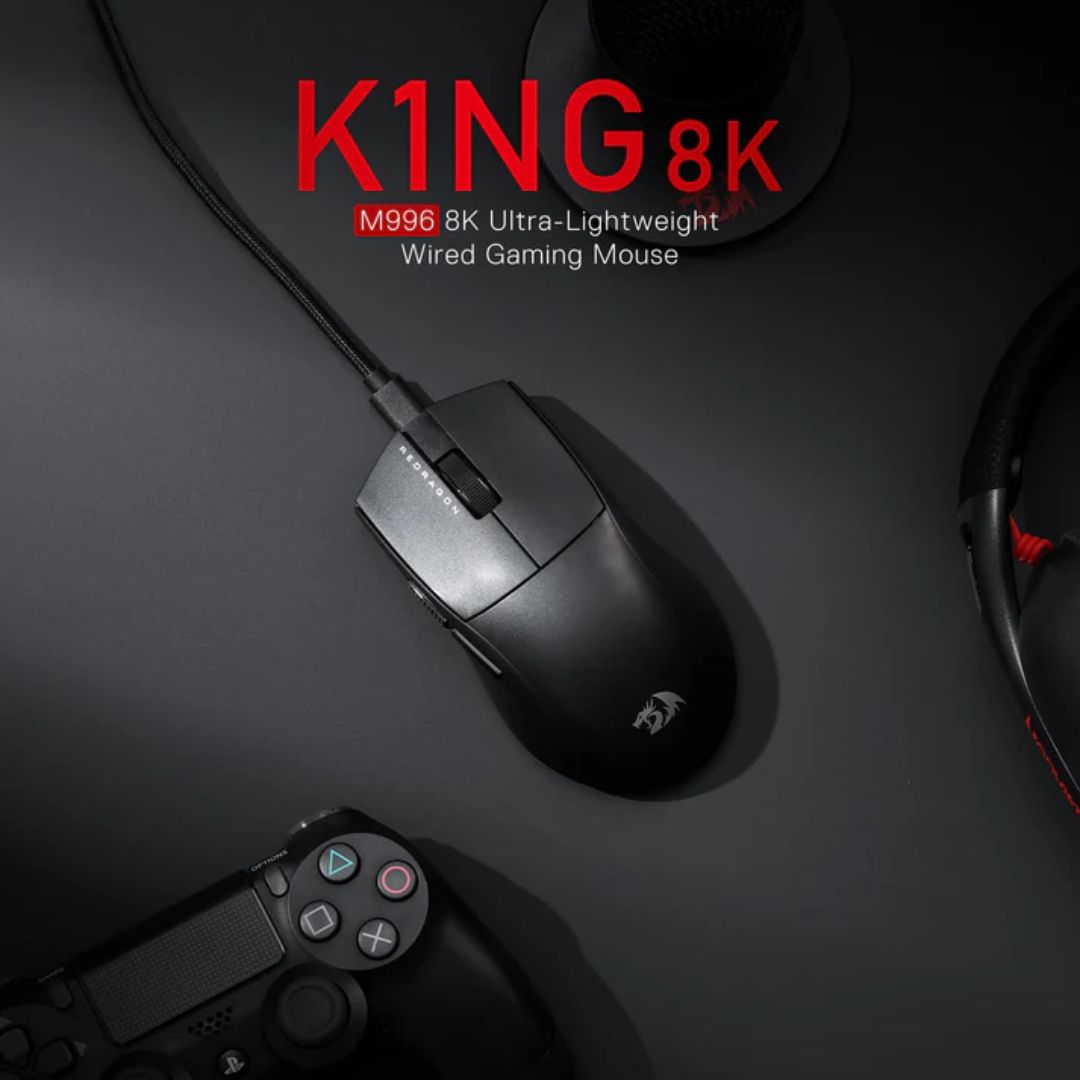 TJM Redragon M996 K1NG Gaming Mouse - Black
