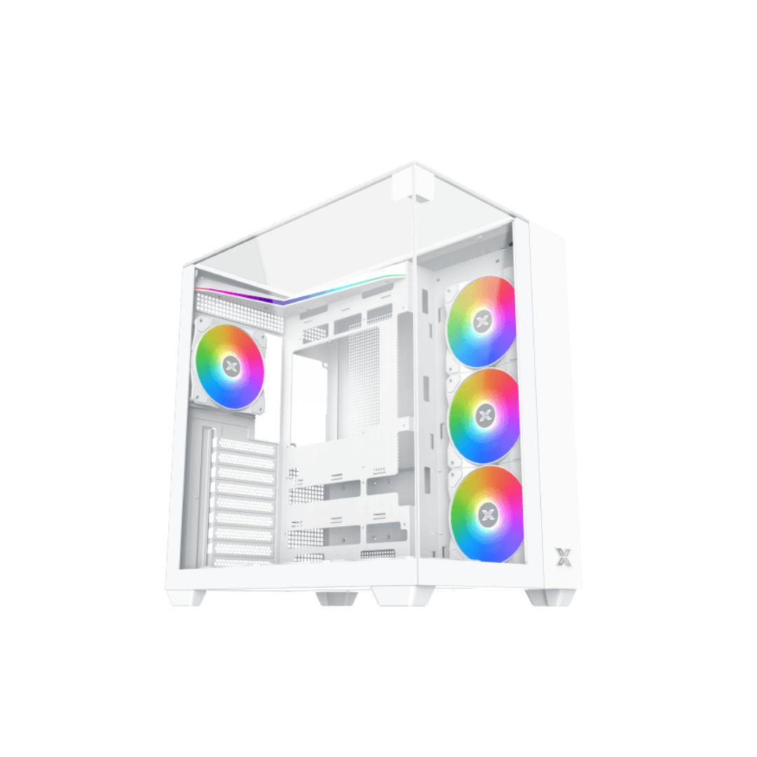 TJM Xigmatek Aqua V Mid Tower Case - Arctic White