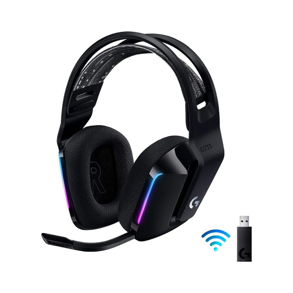 TJM Logitech G733 Lightspeed Wireless Gaming Headset - Black