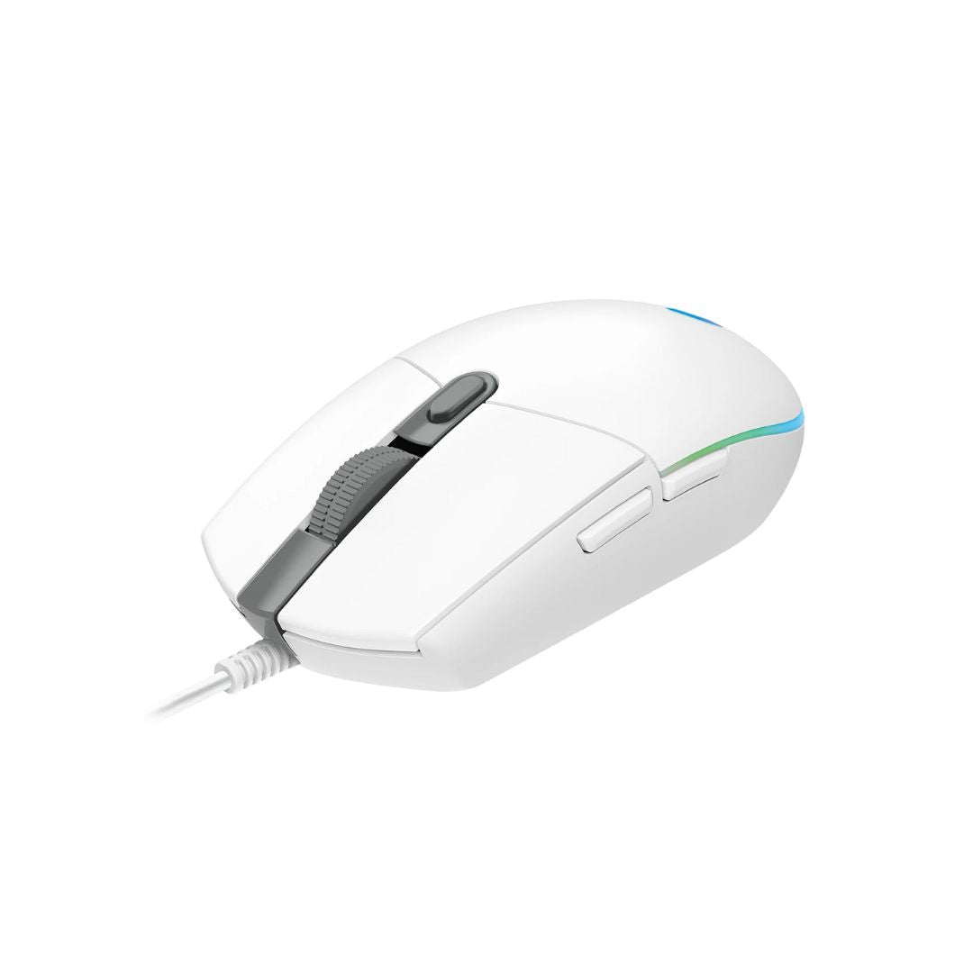 TJM Logitech G203 White Wired Gaming Mouse