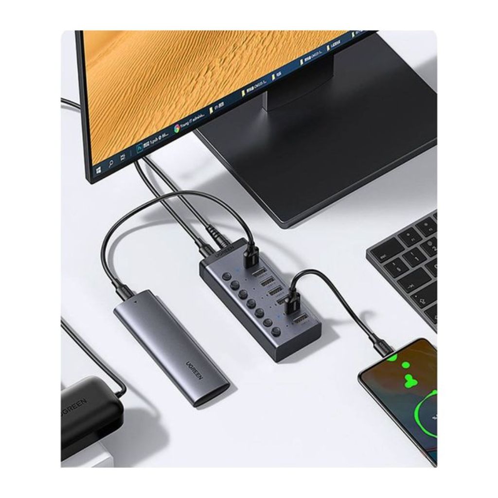 TJM UGREEN UG-90307 USB-C to 7-Port USB-A Hub