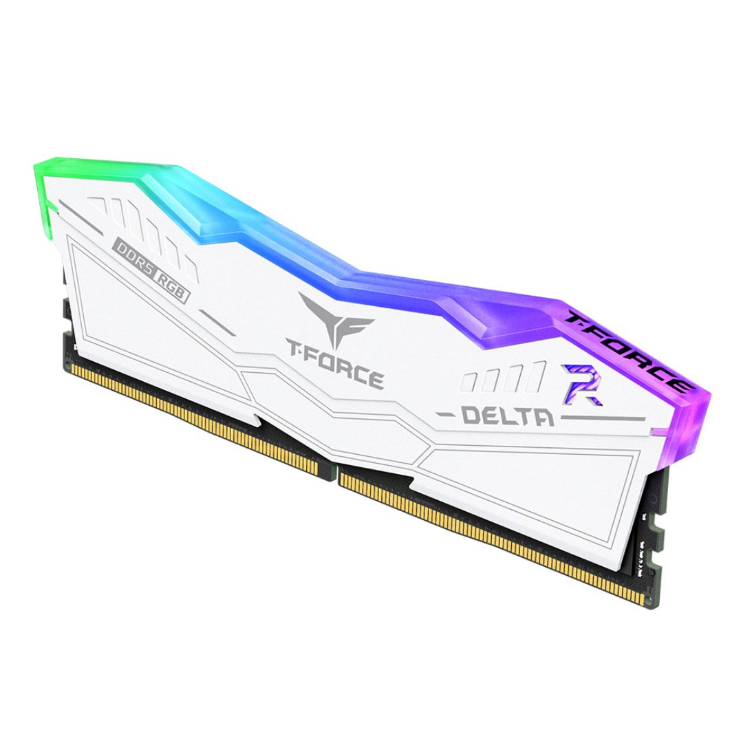 TJM TEAMGROUP T-Force Delta RGB DDR5 Ram 64GB (2x32GB) 6000MHz CL38 - White