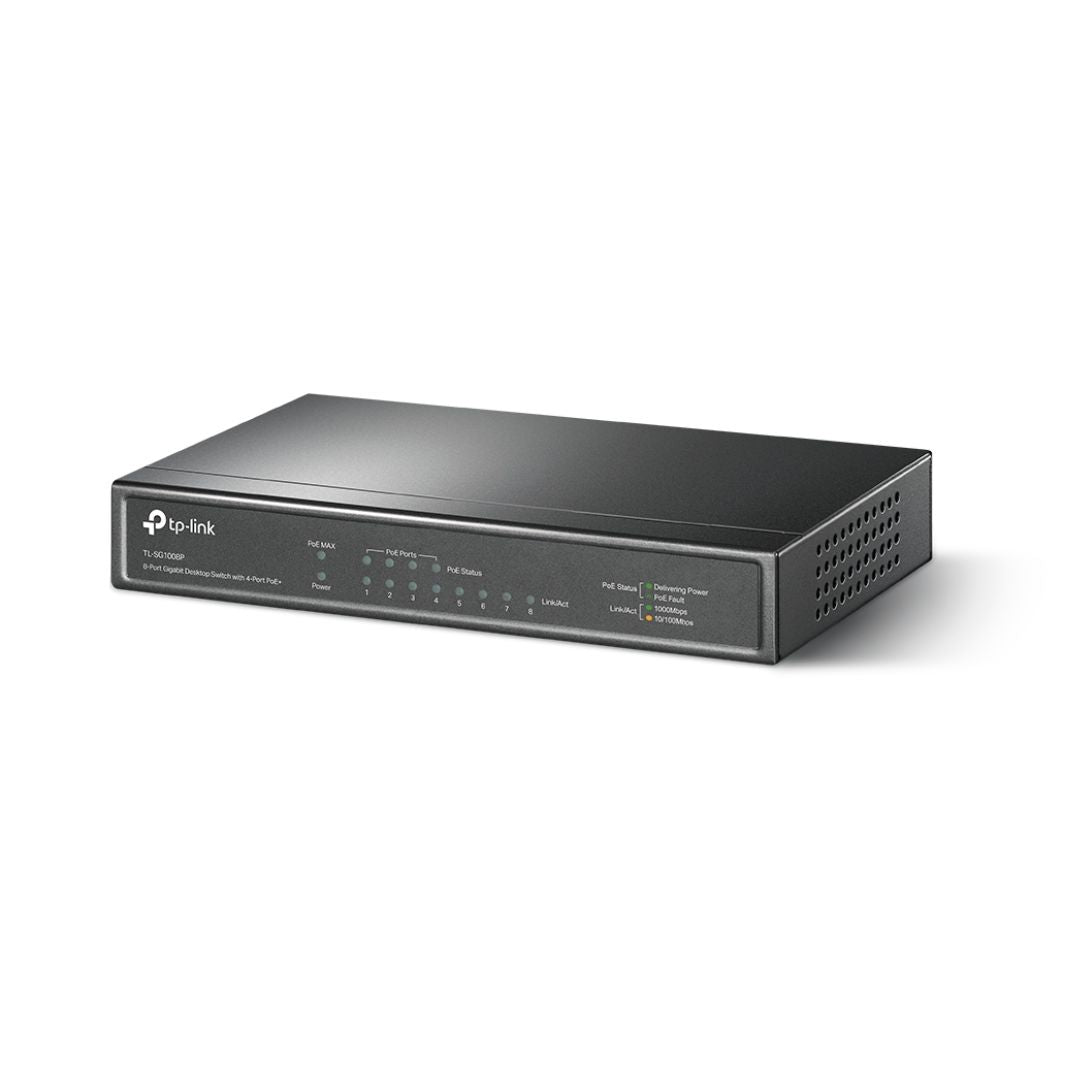 TJM TP-Link TL-SG1008P V7, Gigabit Desktop Switch, 8 Port with 4-Port PoE+