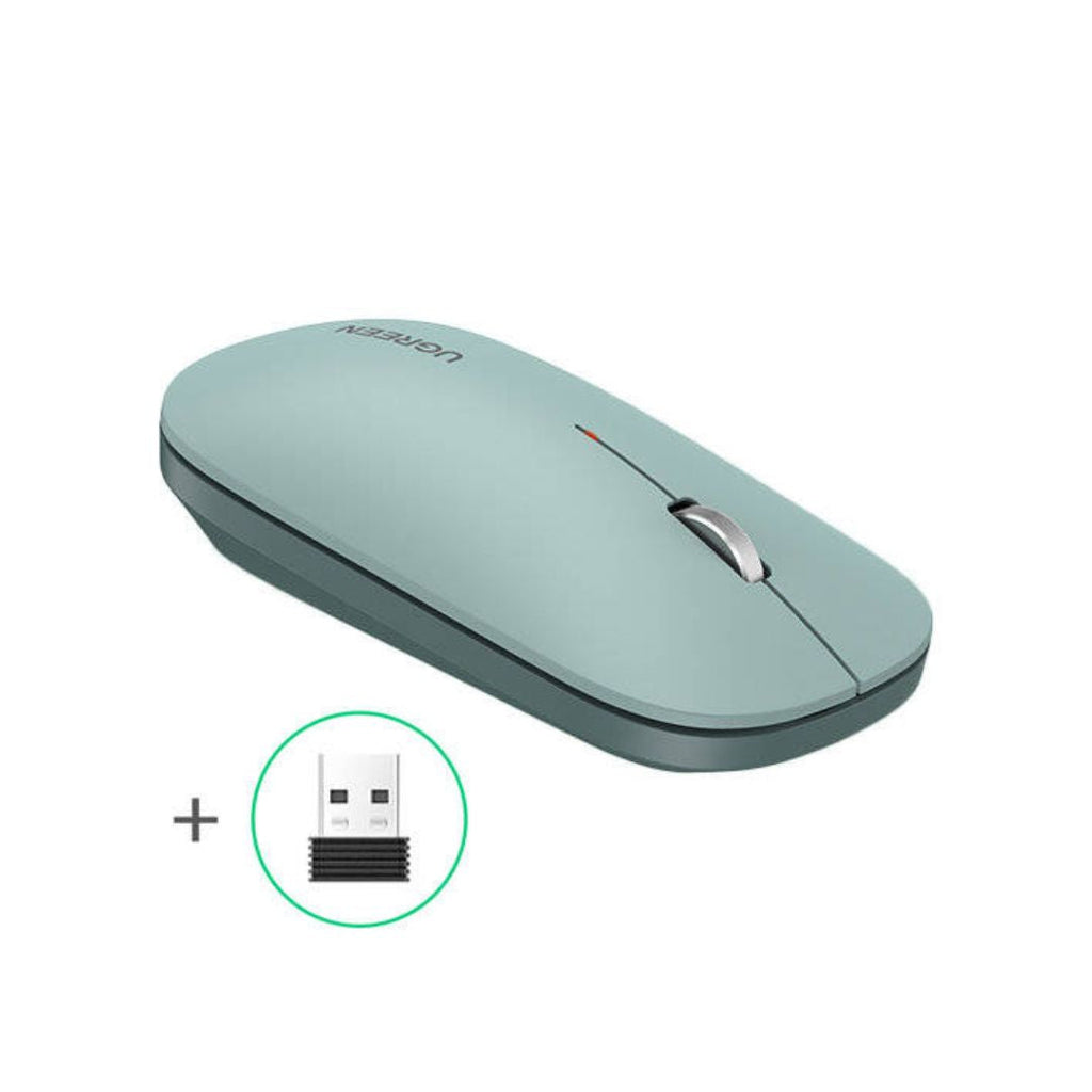 TJM UGREEN MU001 USB Optical Wireless Mouse - Green