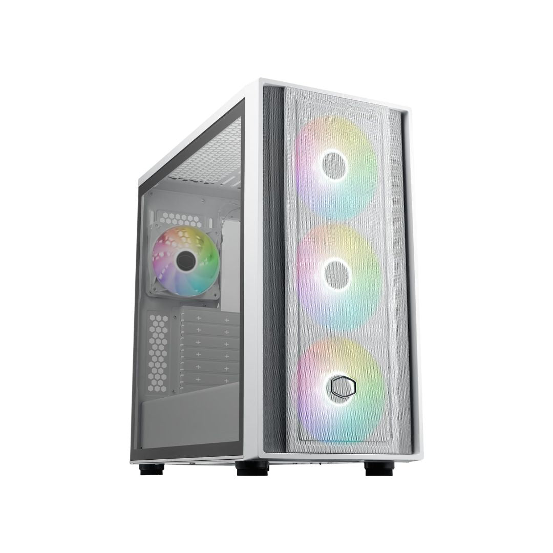 TJM Cooler Master MasterBox 600 Mid Tower 4 Fan - White