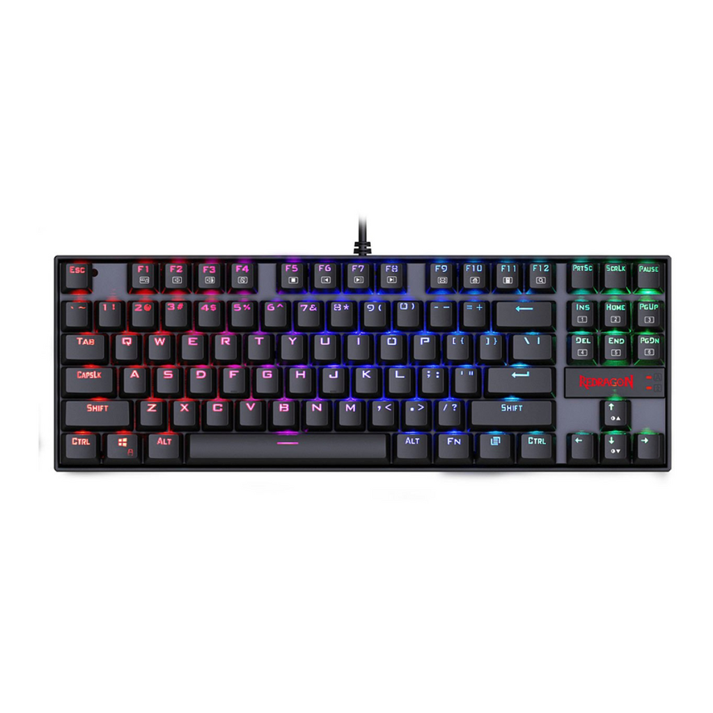 TJM Redragon K552-RGB, Kumara, 80%, Wired, Red Switches - Black