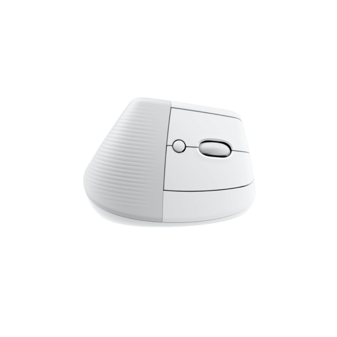 TJM Logitech Lift Vertical Ergonomic, Bluetooth, Wireless Mouse - White