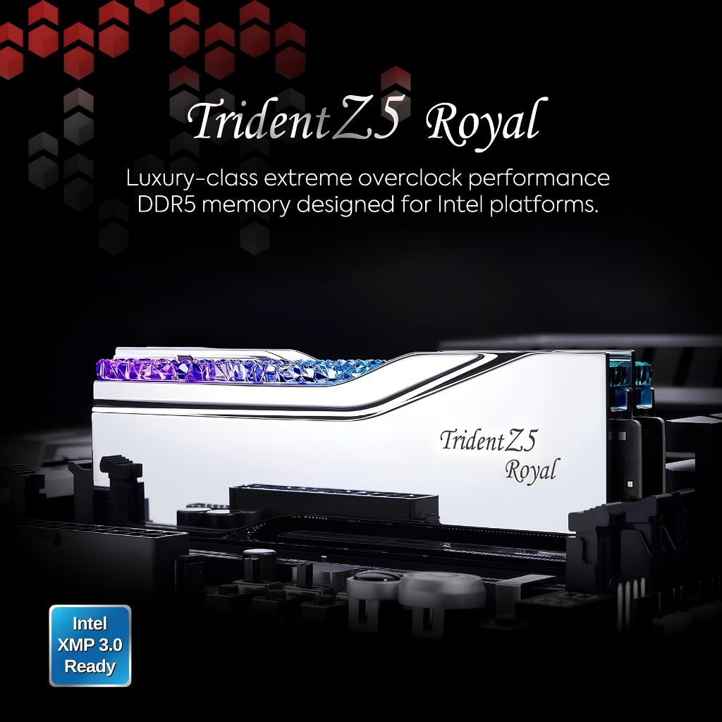 TJM G.Skill Trident Z5 Royal RGB DDR5 64GB (2x32GB) 6400MHz CL32 - Silver